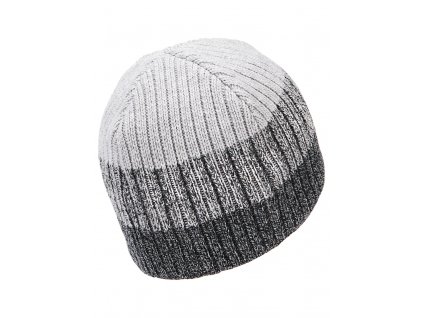 Pánská pletená čepice - 7733 - černo-šedá