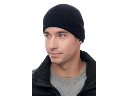 Pánská pletená čepice - 1031 - černá