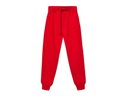 Unisex tepláky Basic - Červená - velikost 170