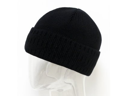 Pánská pletená čepice - 6233 - černá - pro obvod hlavy 63 cm