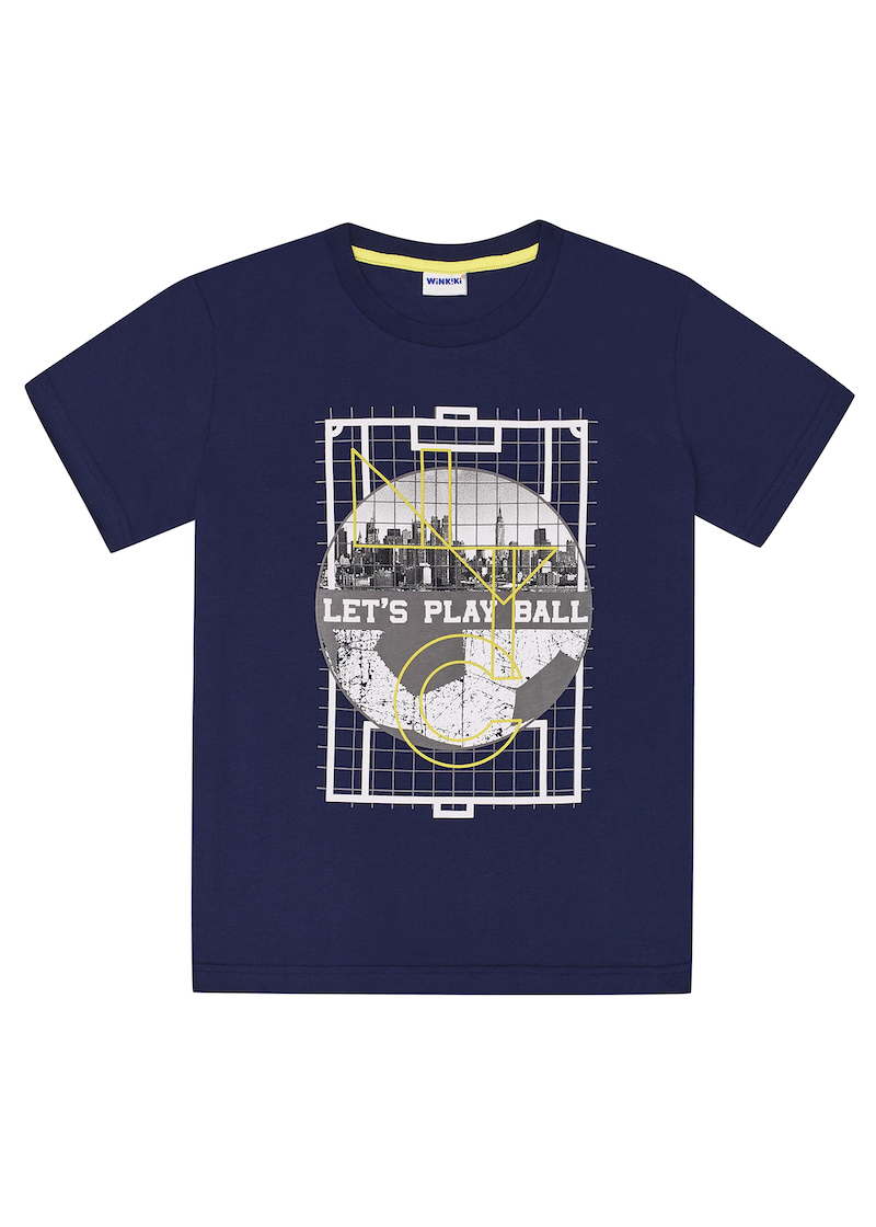 Chlapecké tričko Let's Play Ball - navy 146