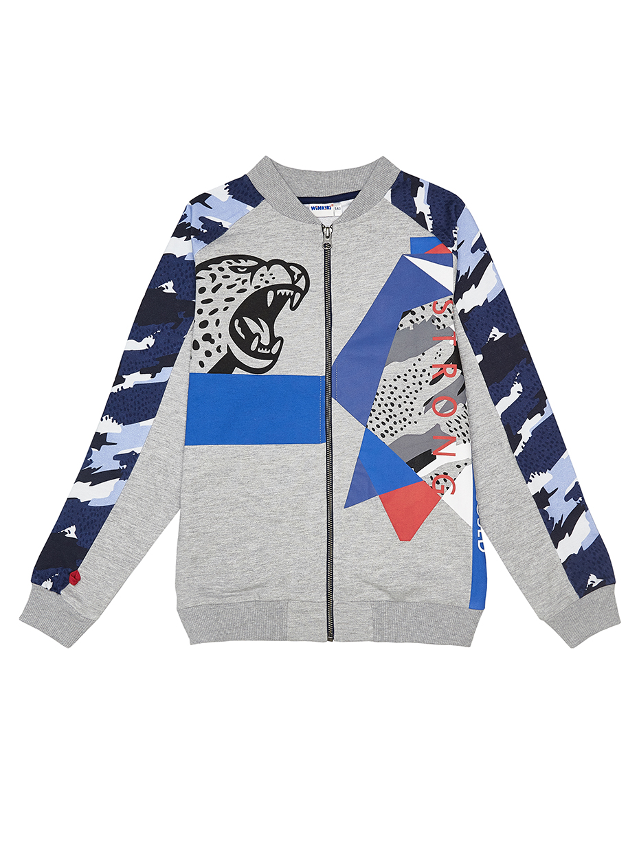 Chlapecká mikina Active - kobaltová 158