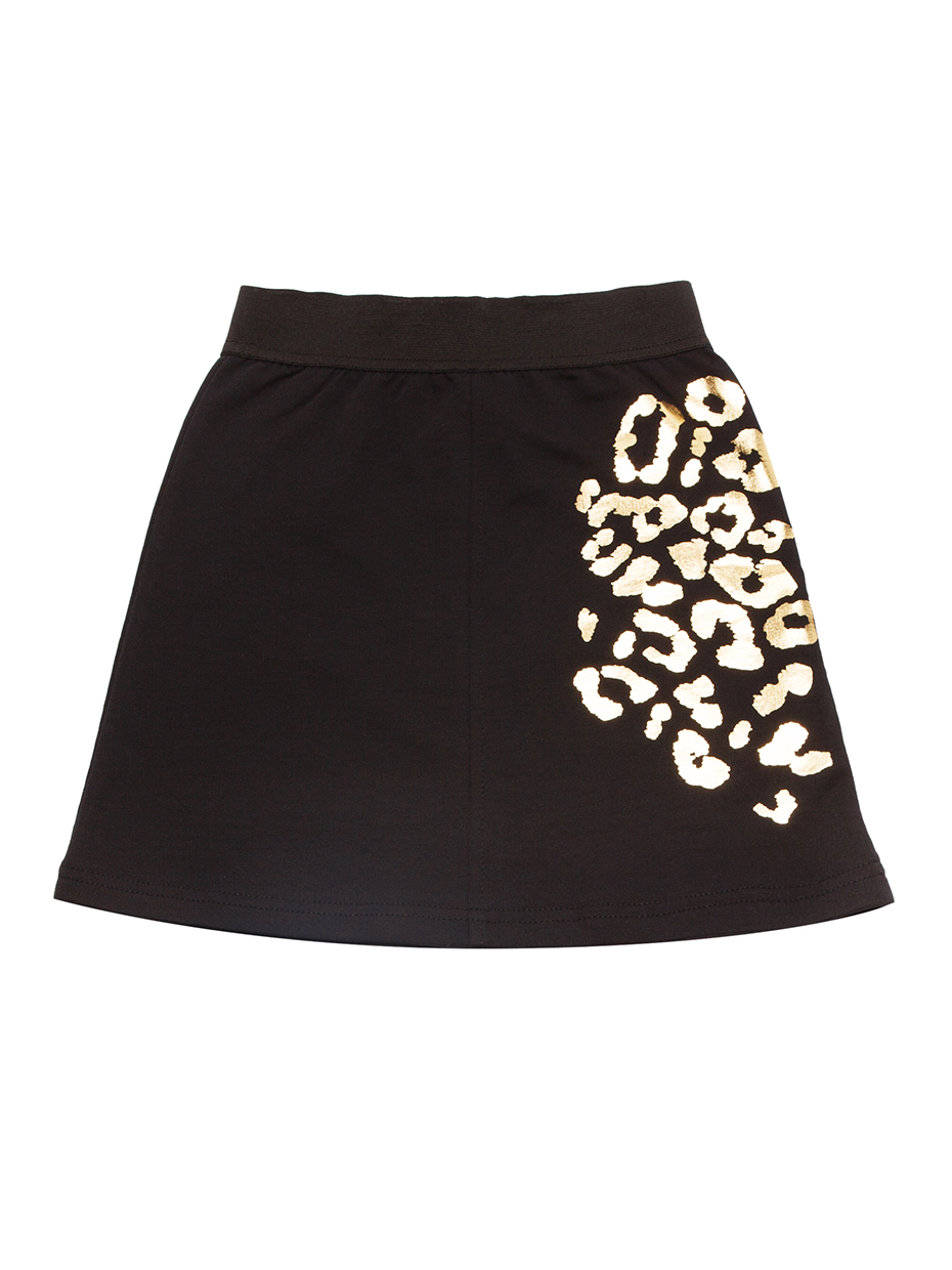 Dívčí sukně Leopard - černá 128
