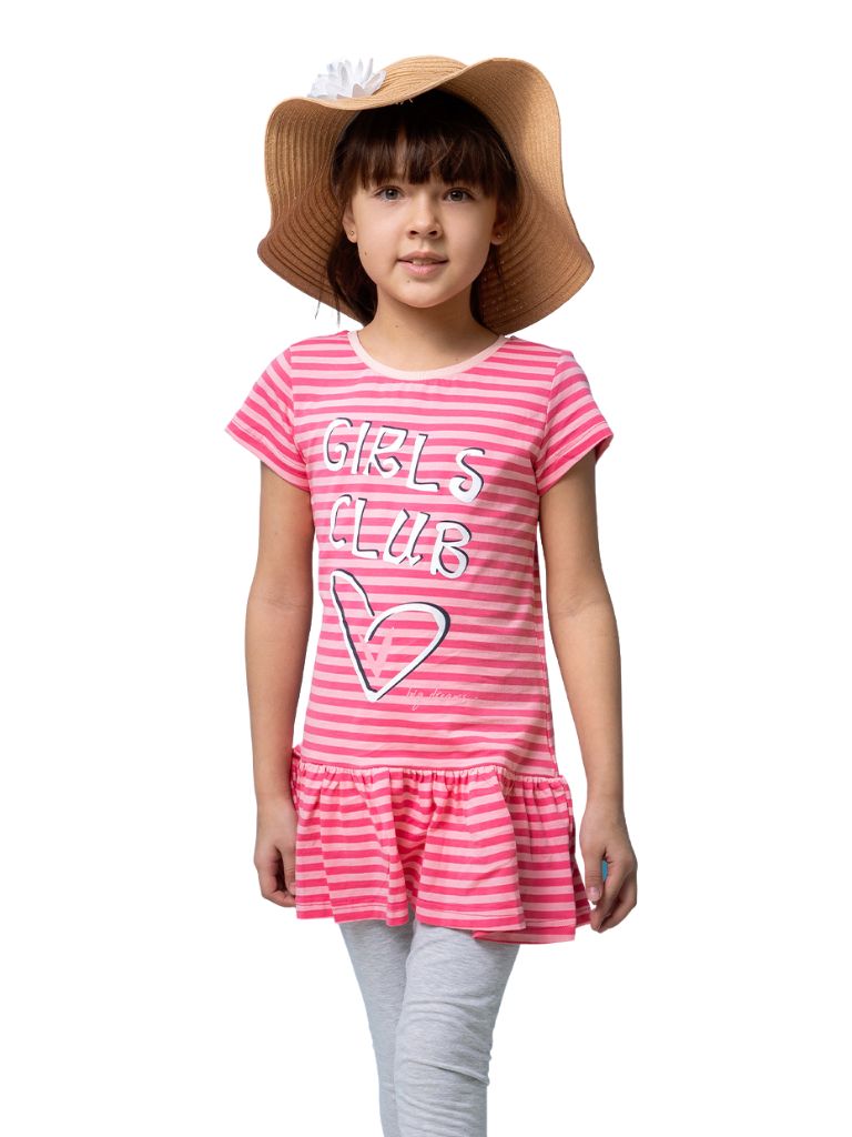 Dívčí tunika Girls Club - růžová 140