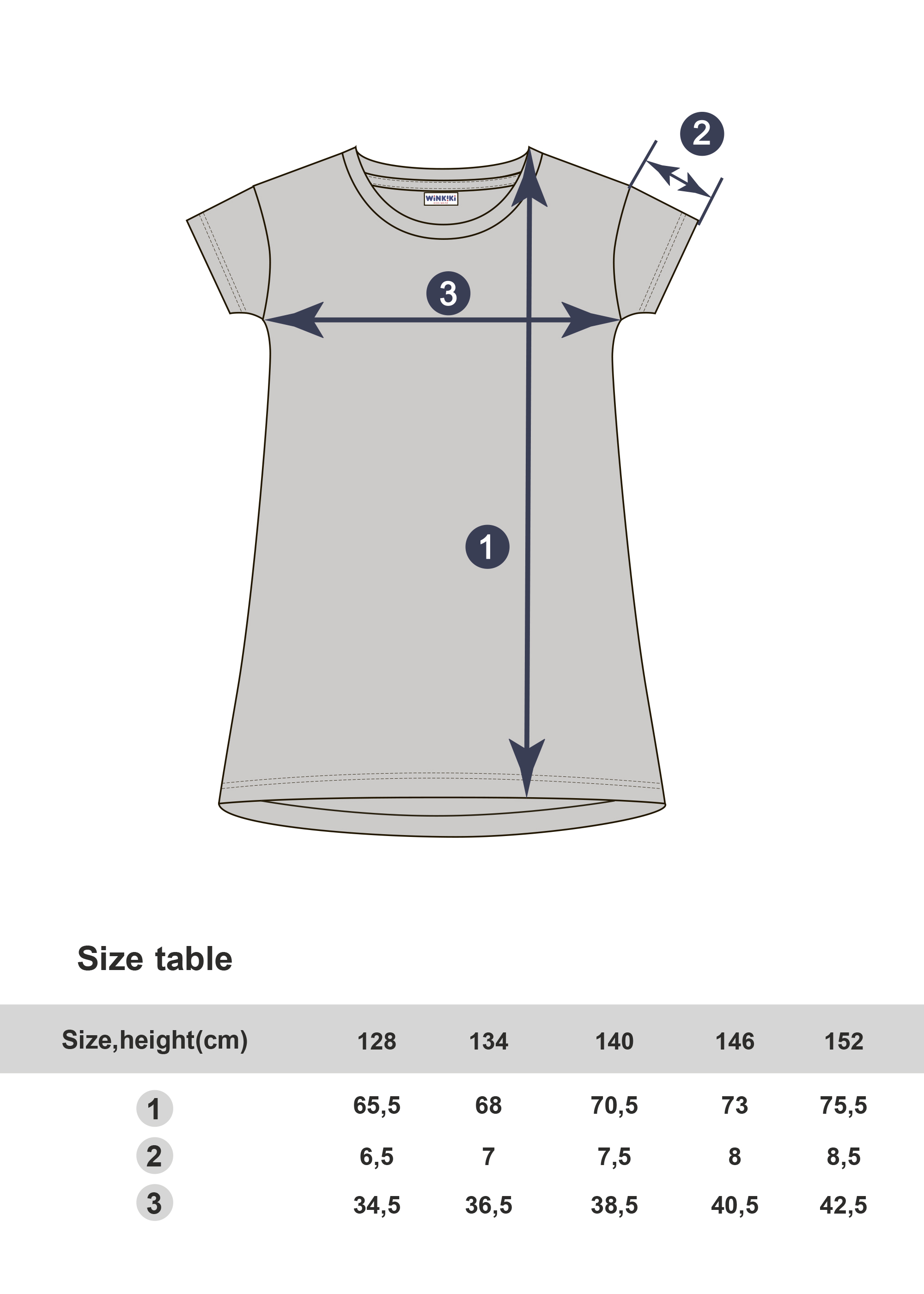 Dívčí noční košile Little Pricess - šedý melanž 146
