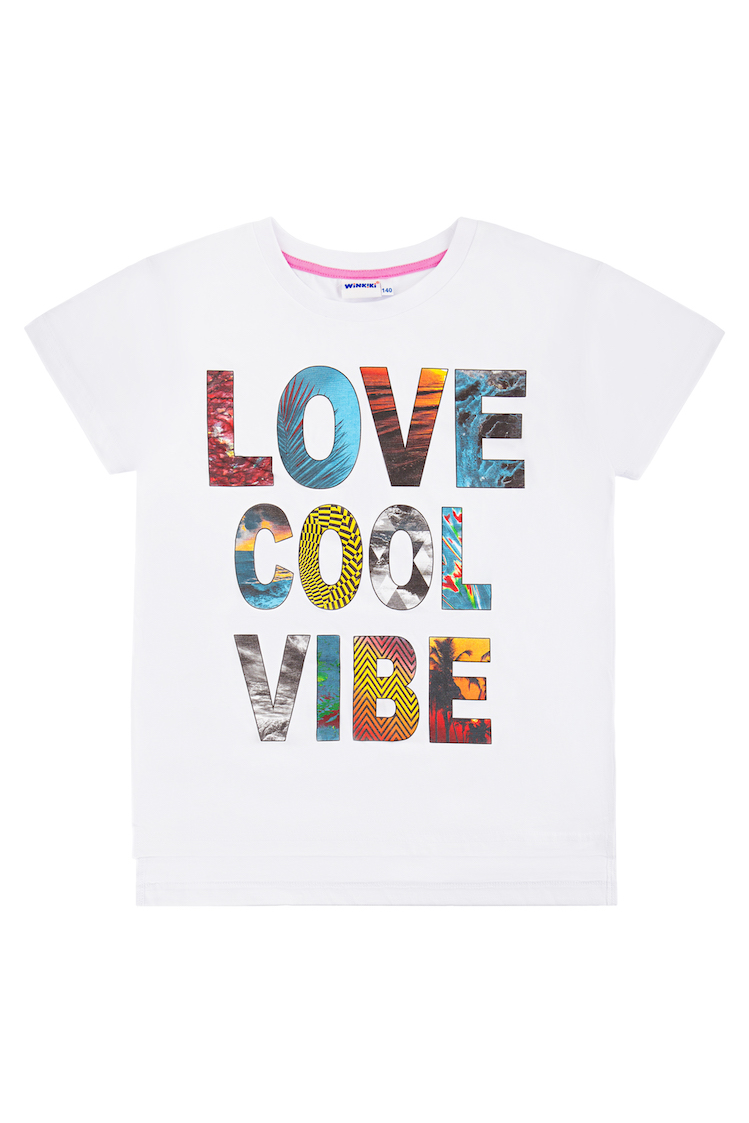 Dívčí tričko Love Cool Vibe - bílá 146
