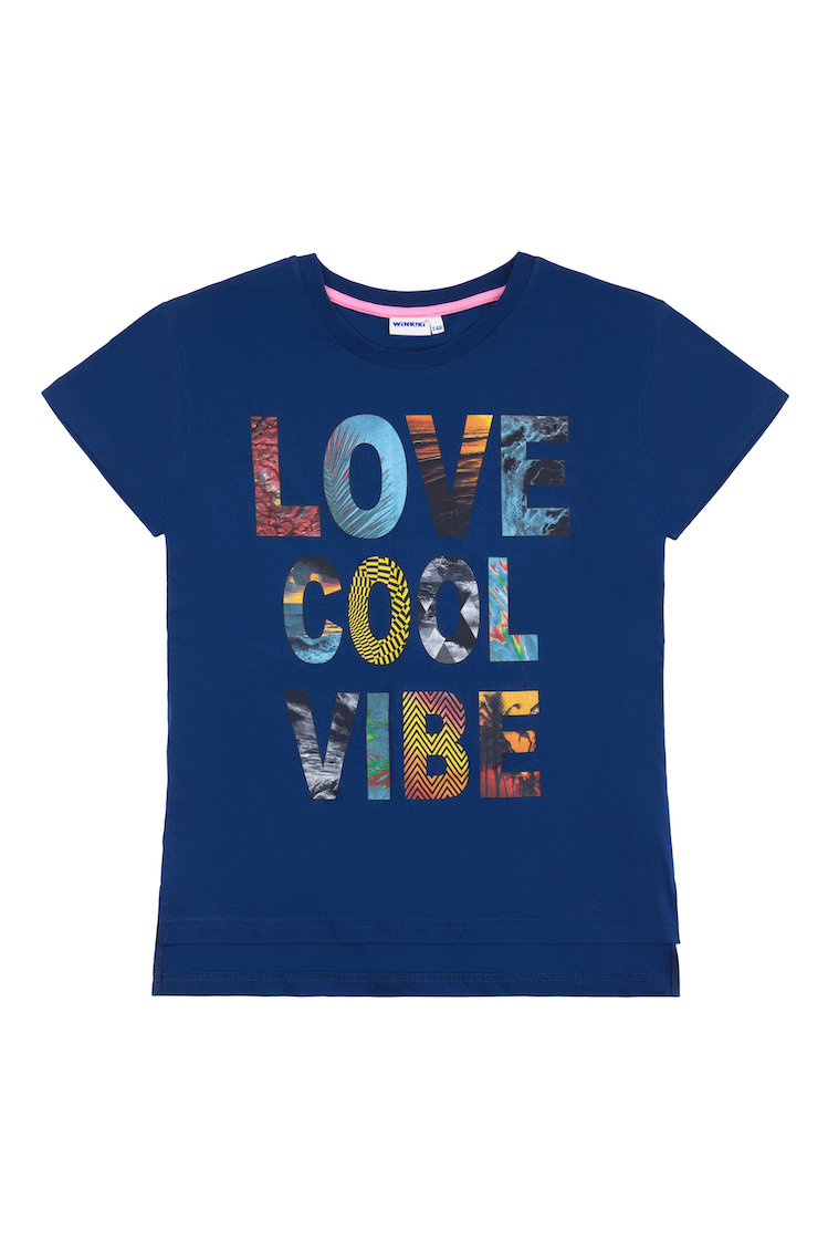 Dívčí tričko Love Cool Vibe - navy 146