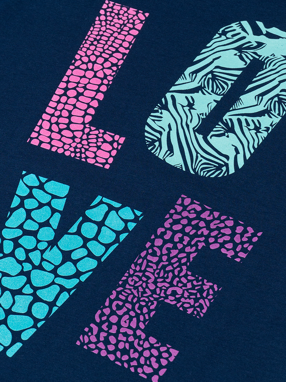 Dívčí tričko Love - navy 140
