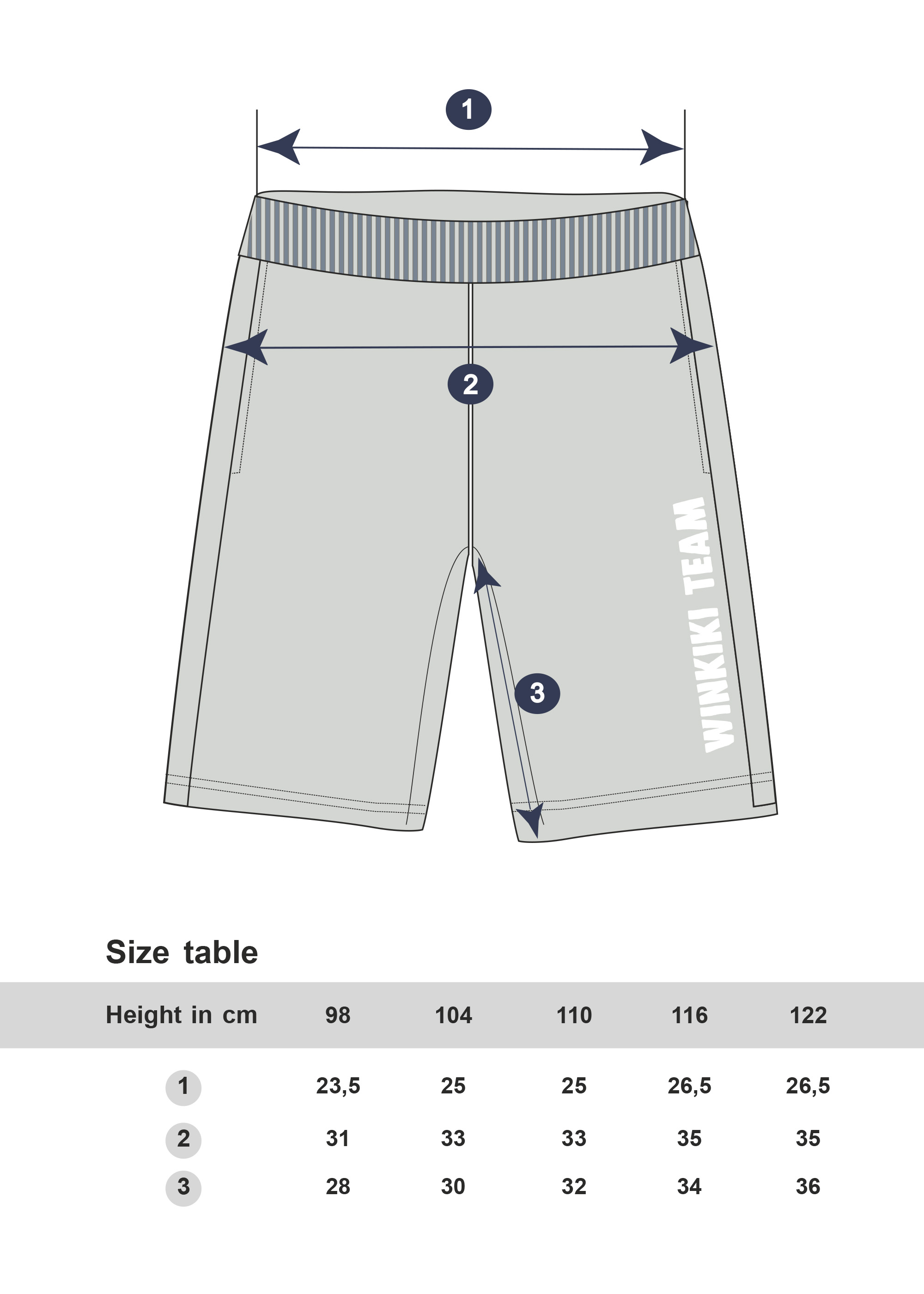 Chlapecké kraťasy Winkiki Team - navy 110