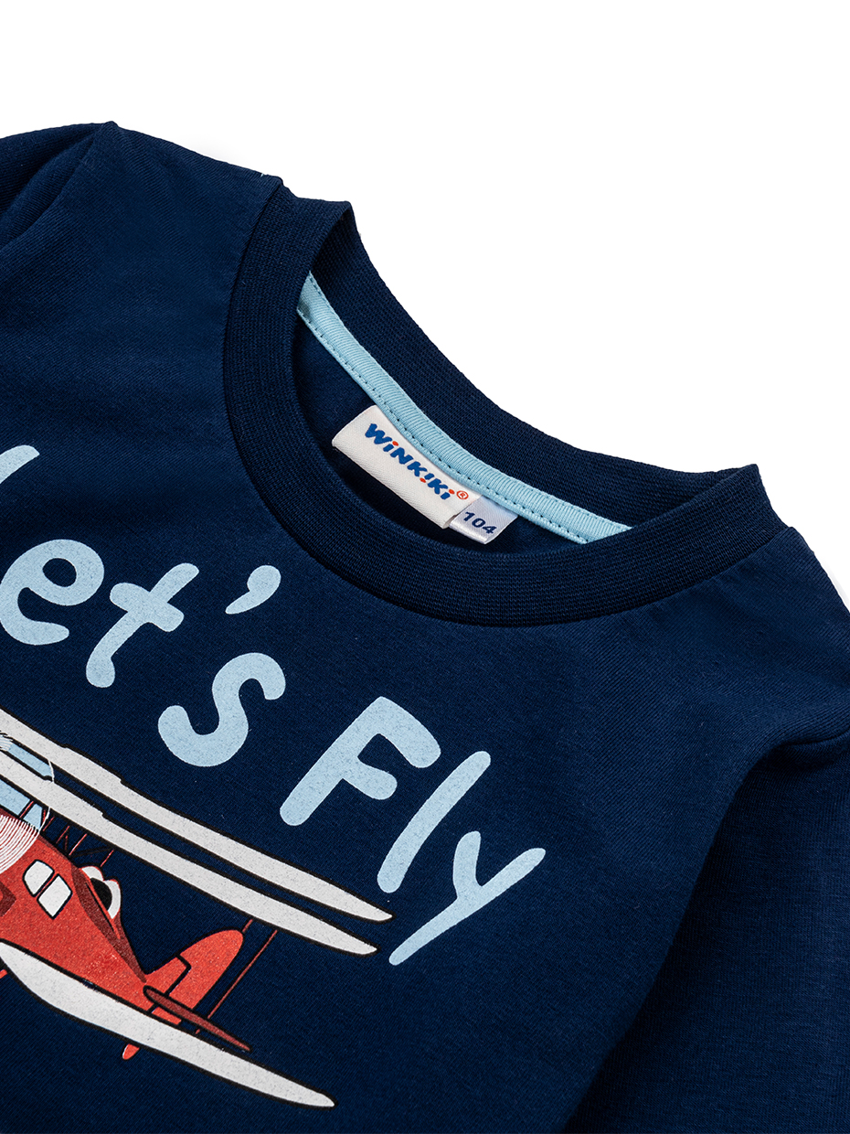Chlapecké tričko s dlouhým rukávem London - navy 104