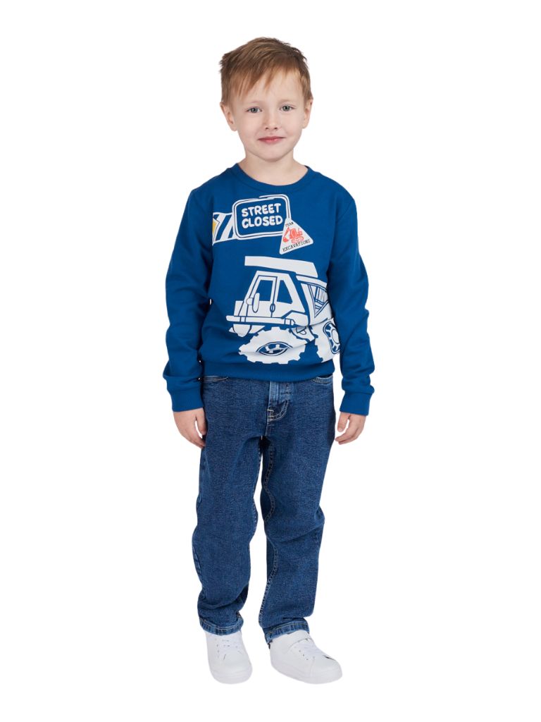 Chlapecká mikina Builder - tmavě modrá 104