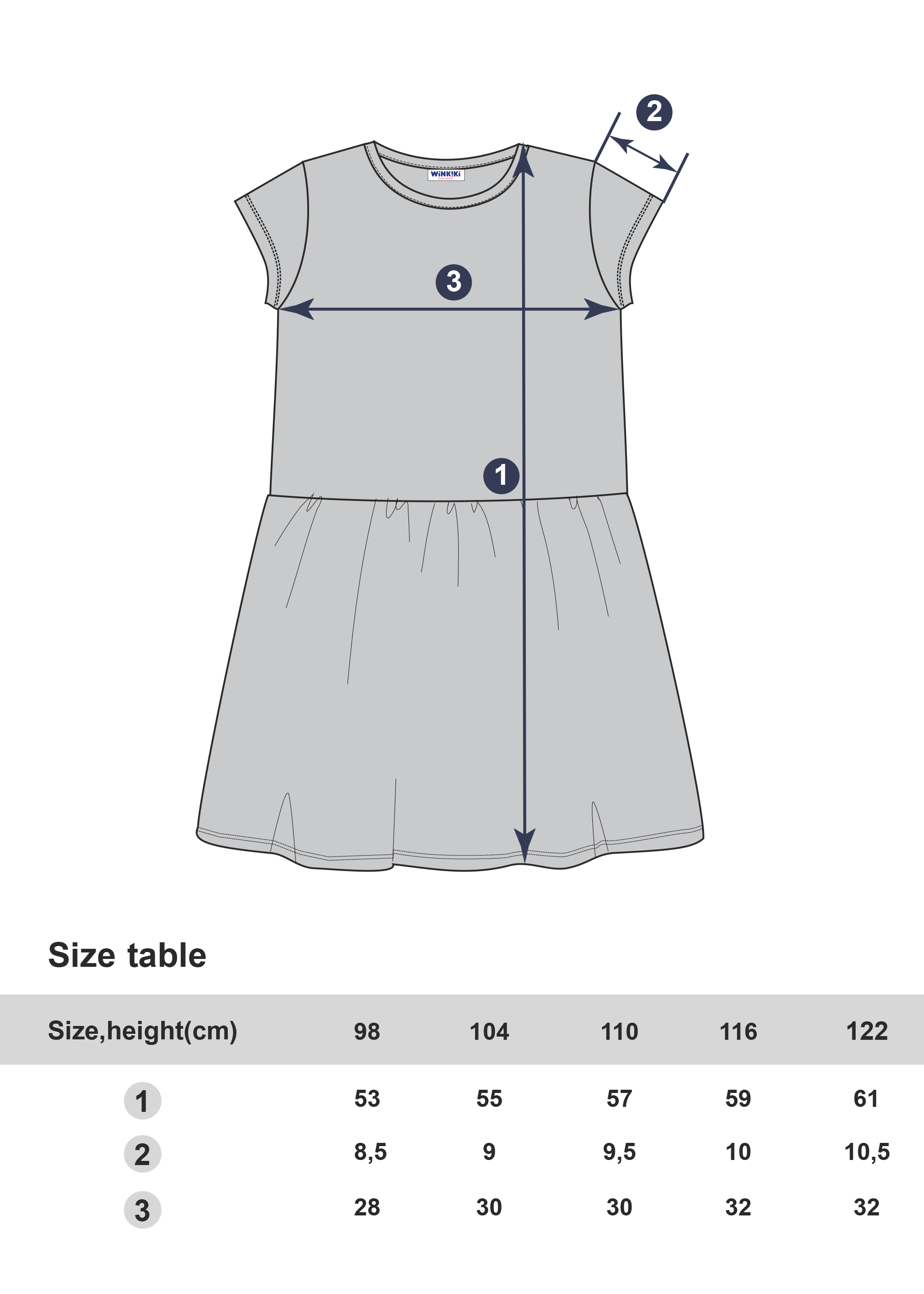Dívčí šaty Hallo Summer - navy 110