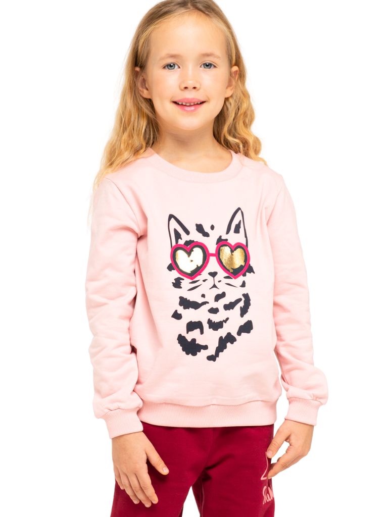 Dívčí mikina Cat - černá 122