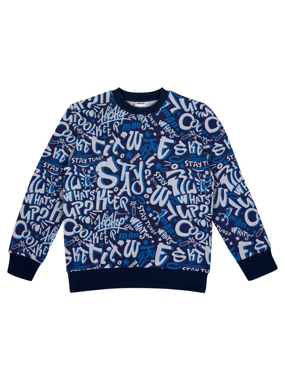 Chlapecká mikina Signs - navy 158