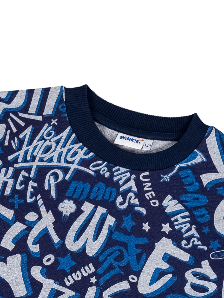 Chlapecká mikina Signs - navy 158