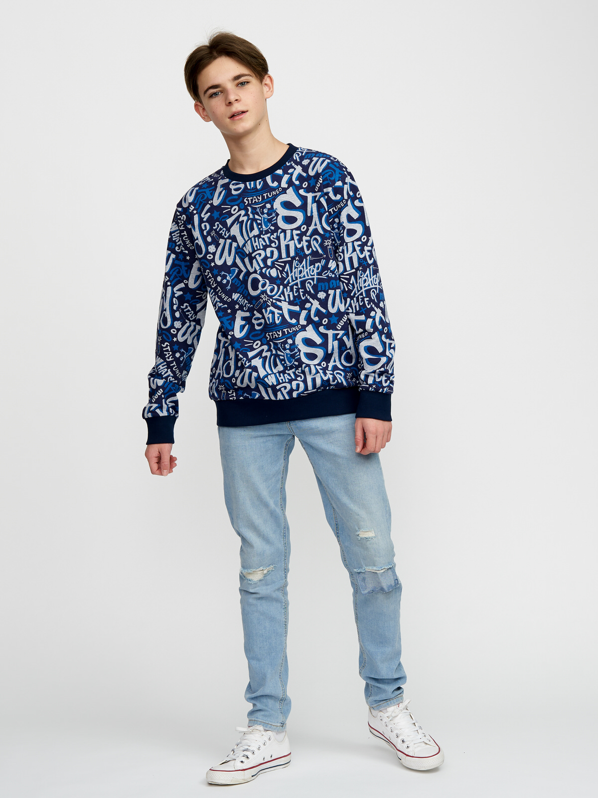 Chlapecká mikina Signs - navy 158