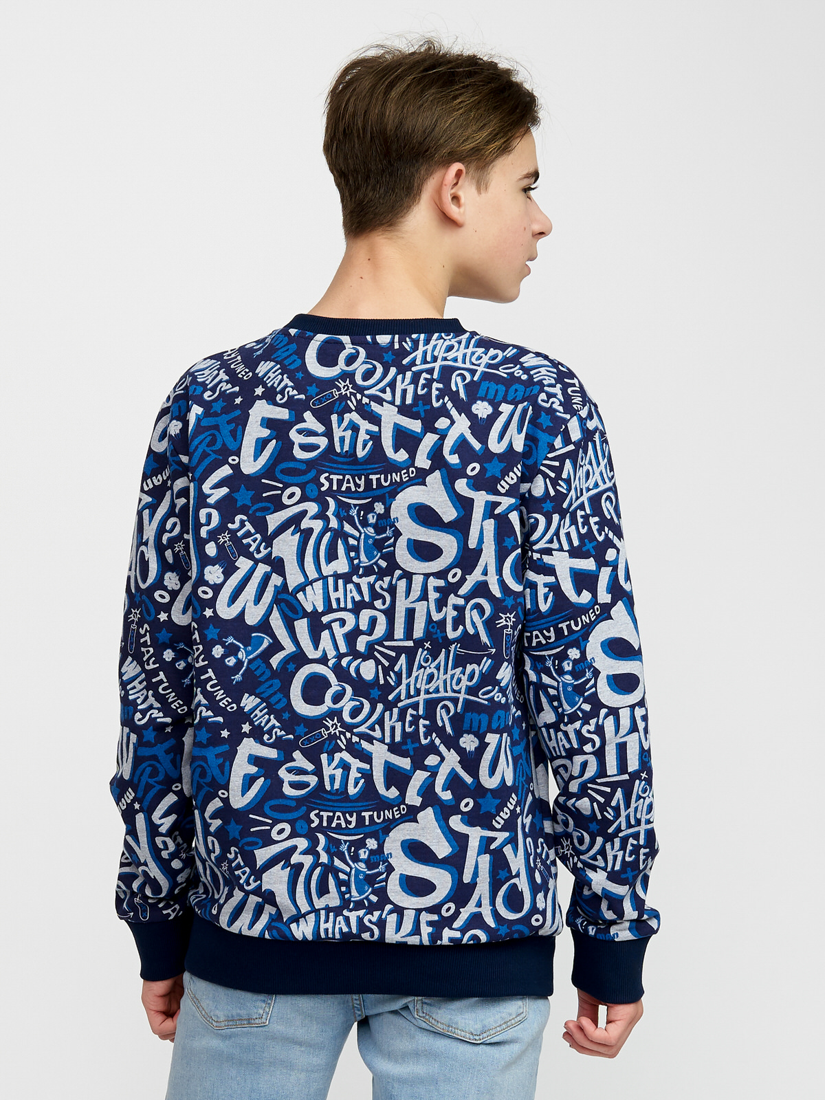 Chlapecká mikina Signs - navy 158