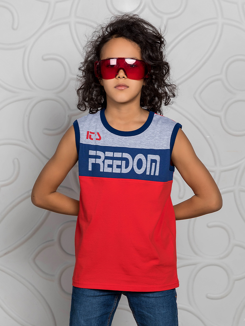 Chlapecké tílko Active - šedý melanž 158