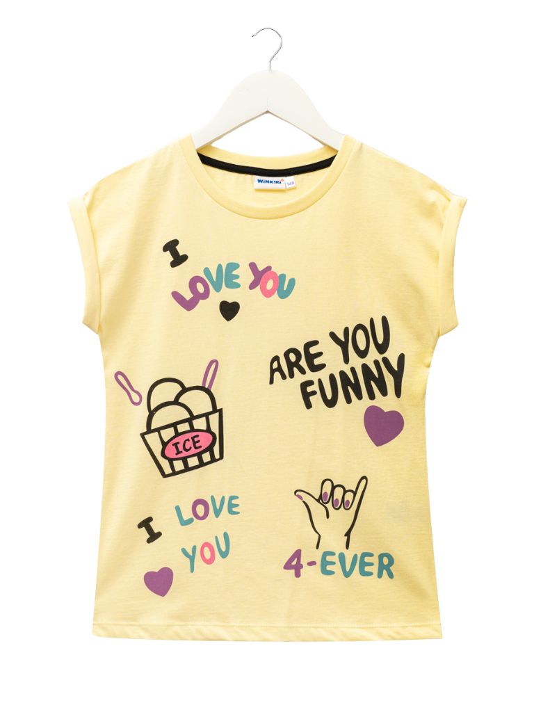 Dívčí tričko 4-Ever - žlutá 140