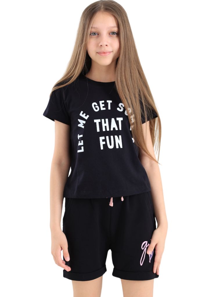 Dívčí top Fun - černá 140