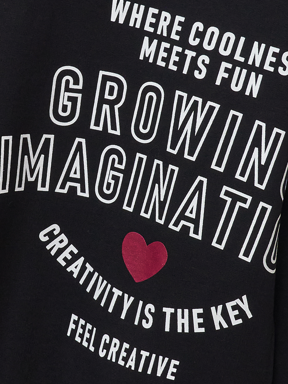Dívčí mikina s rolákem Imagination - černá 152