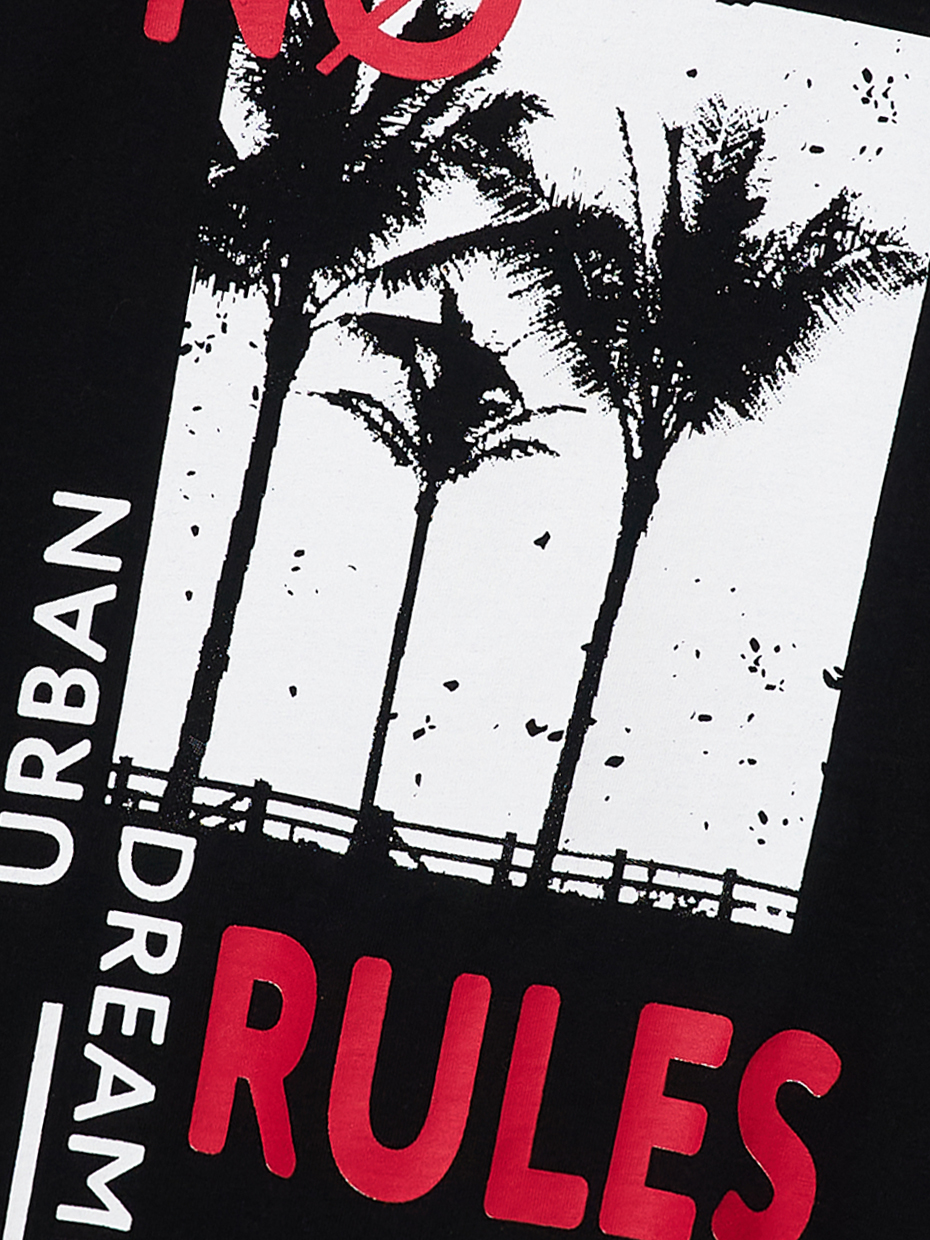 Chlapecké tričko s krátkým rukávem No Rules - černá 164