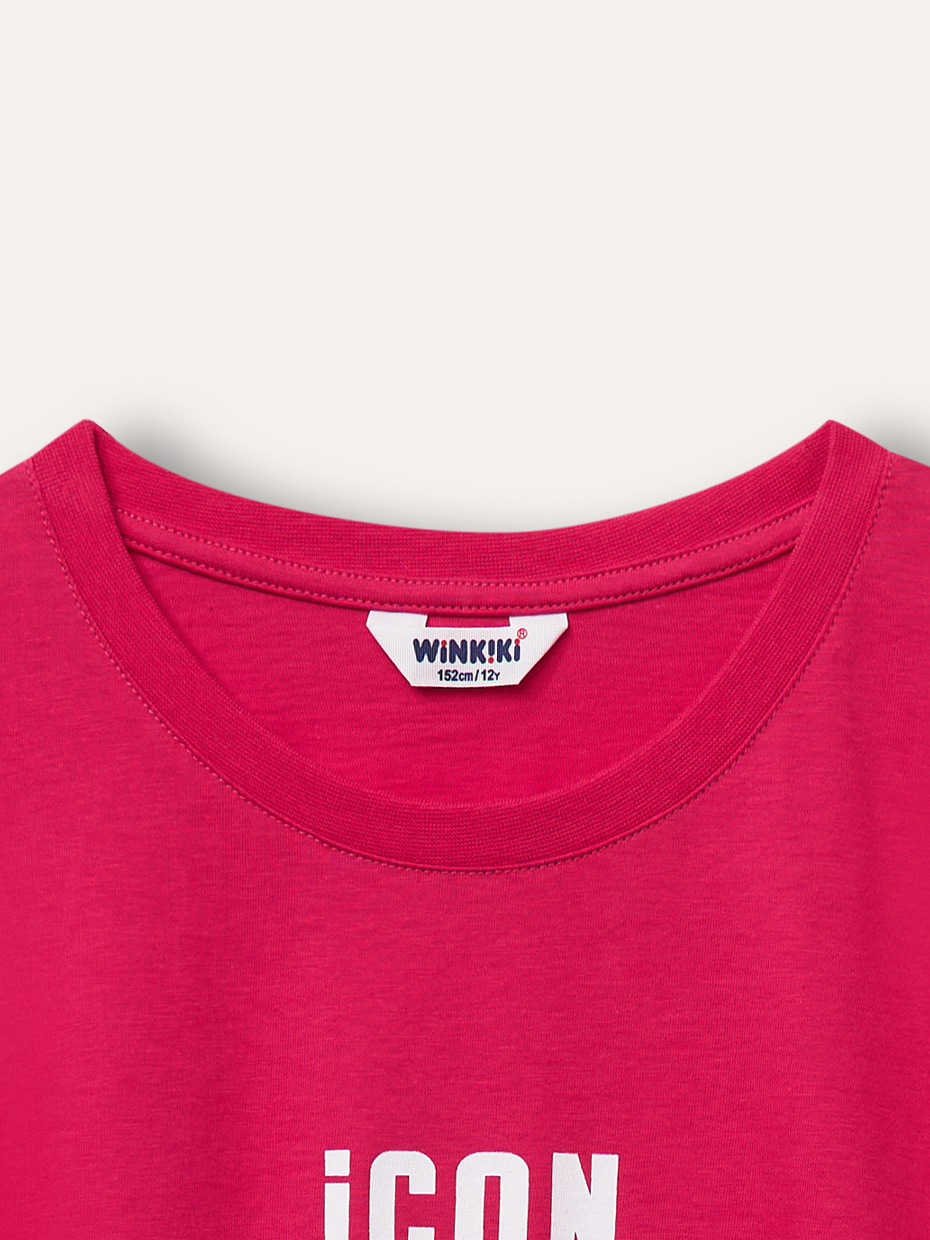 Dívčí tričko s krátkým rukávem Icon - černá 152