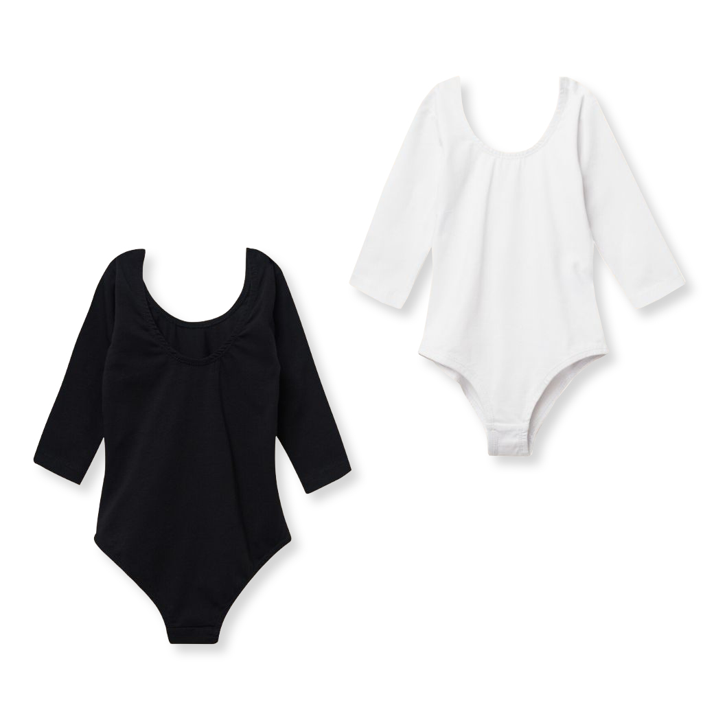 SET - 2ks - gymnastický dres s dlouhým rukávem 98