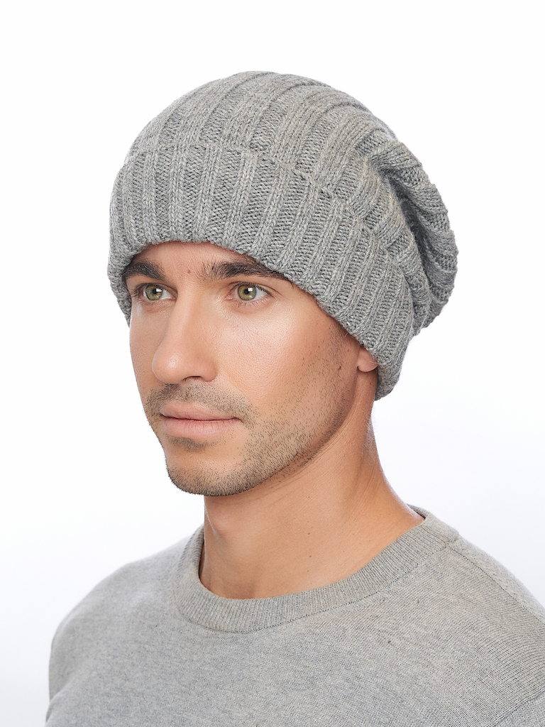 Pánská pletená čepice - 8030 - šedá