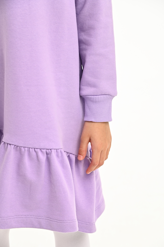 Dívčí šaty - světle-šedý melanž 98