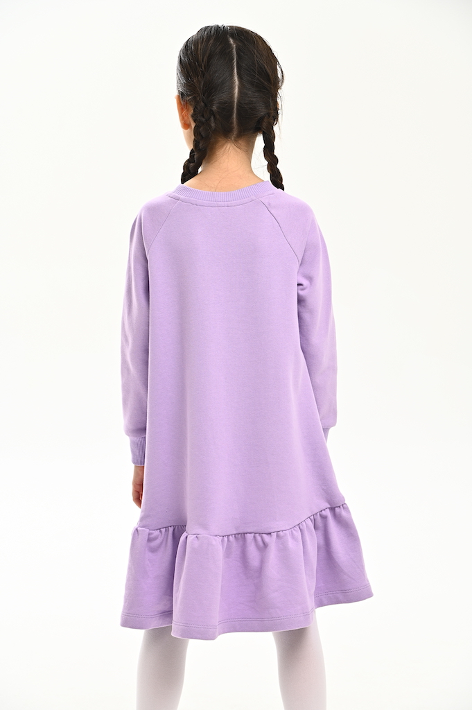 Dívčí šaty - světle-šedý melanž 98