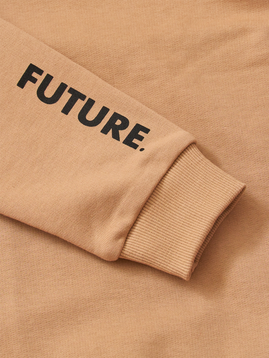Unisex mikina s kapucí Future - Béžová 170