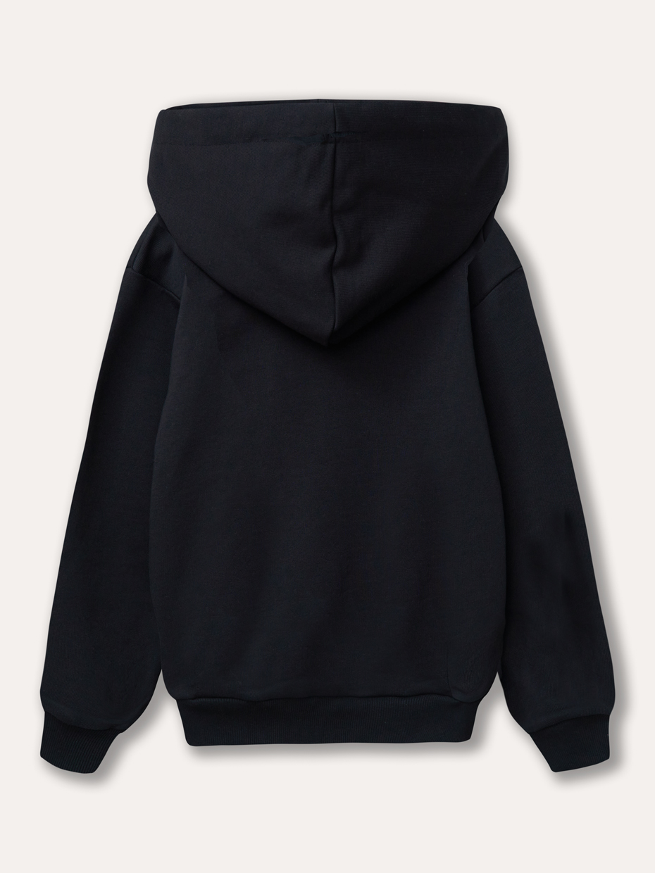 Unisex mikina s kapucí Future - Černá 158