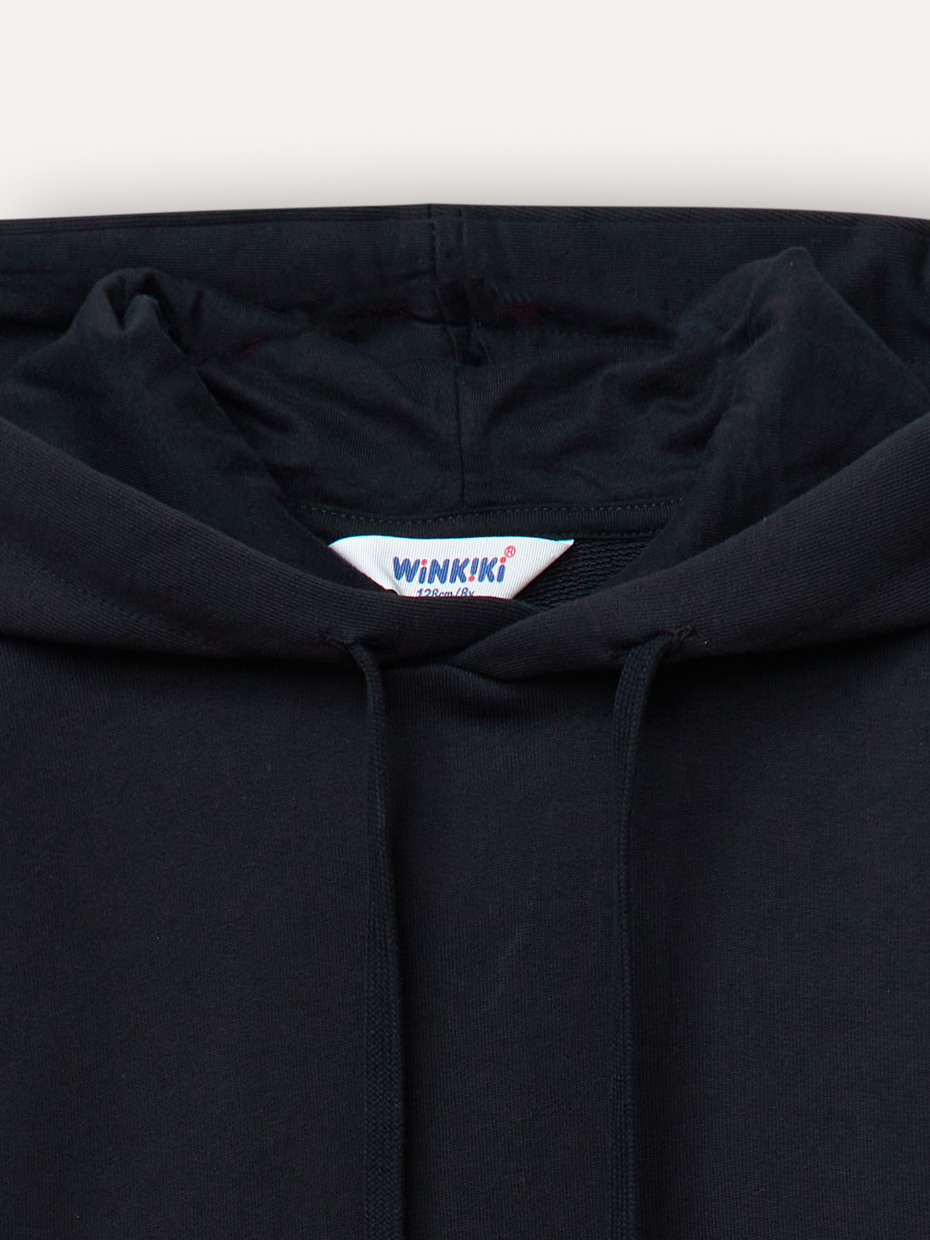 Unisex mikina s kapucí Future - Černá 158