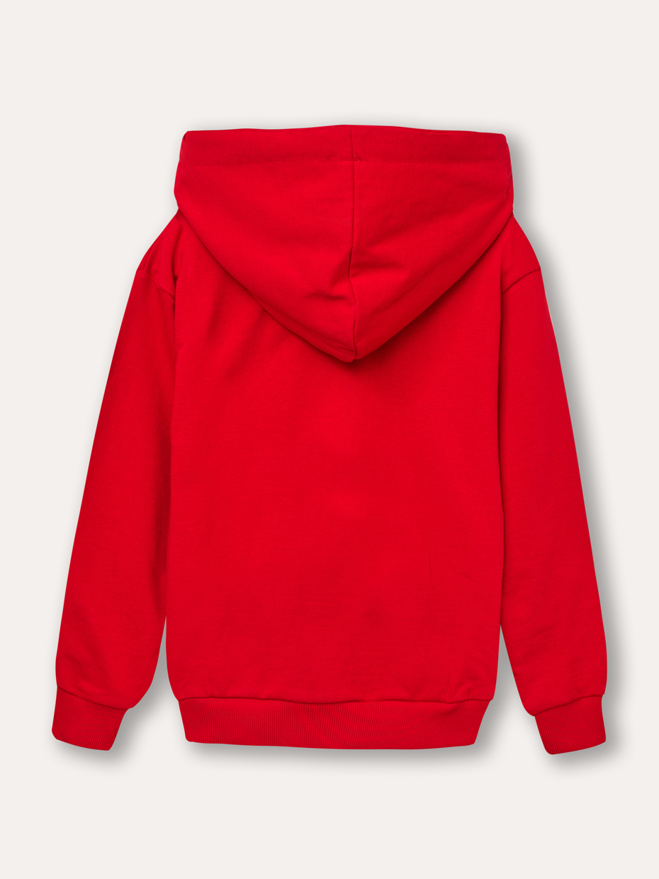 Unisex mikina s kapucí Future - Červená 140
