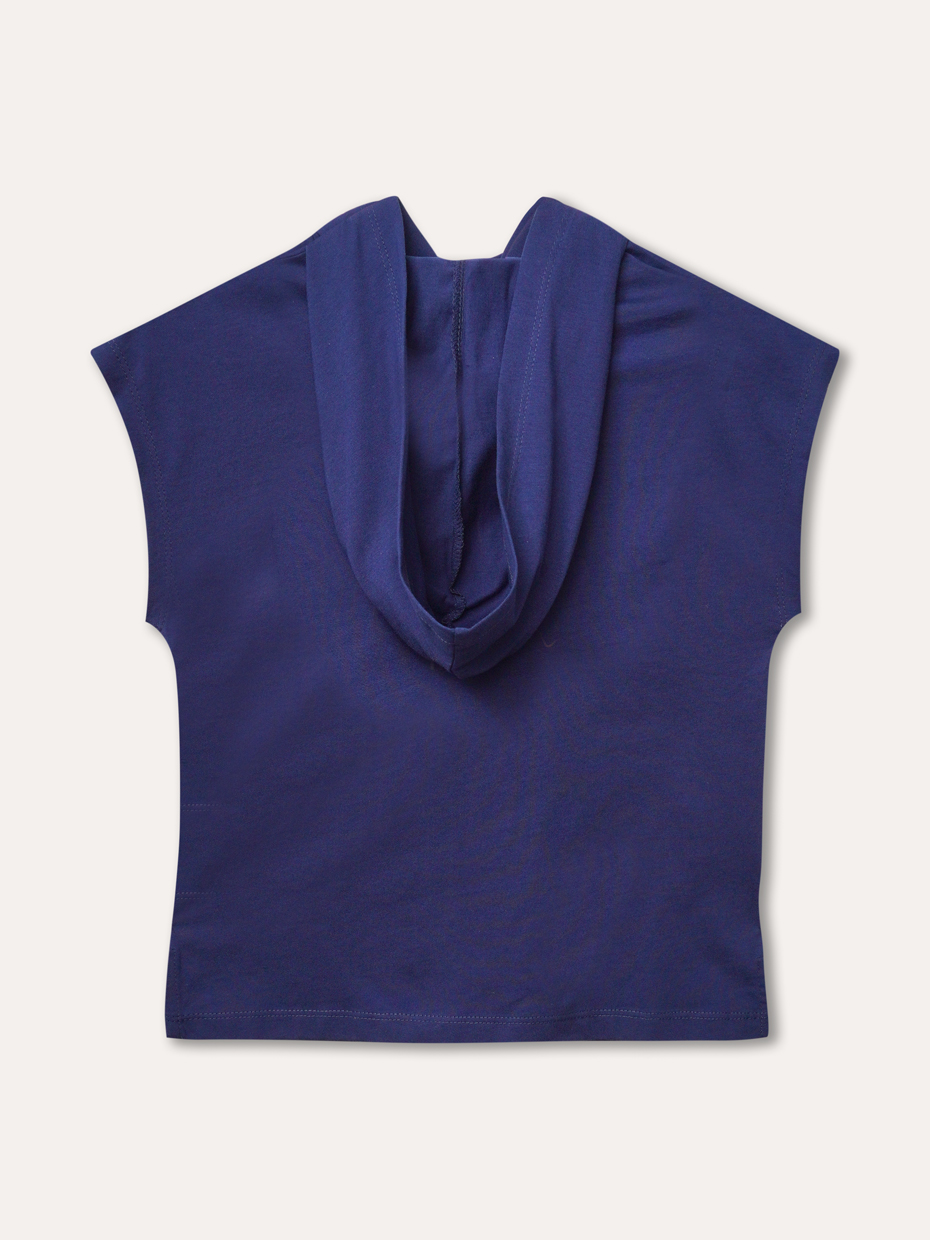 Chlapecké oversize tričko s kapucí Game - navy 164