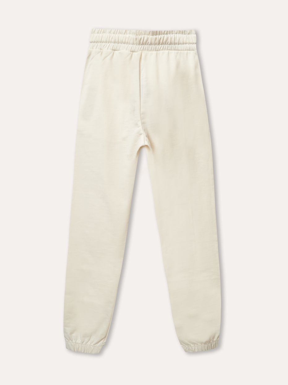 Dívčí tepláky Earth - mléčně bílá 146