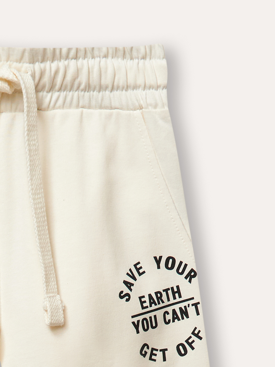 Dívčí tepláky Earth - mléčně bílá 146