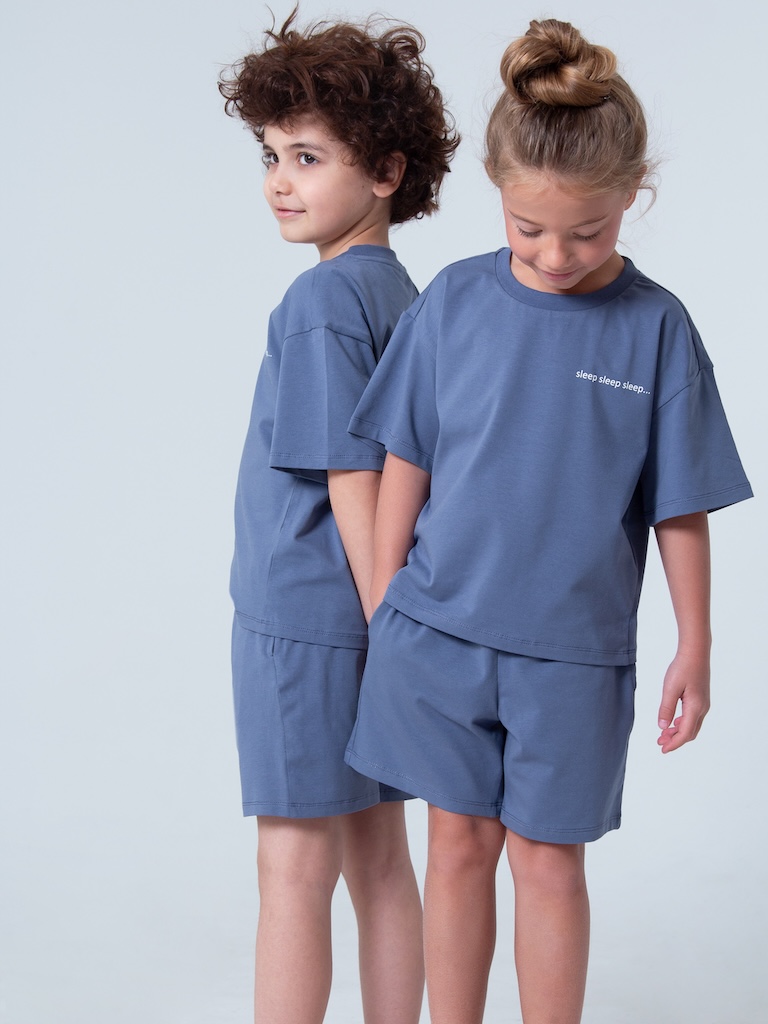 Pyžamo Gepard, dlouhé kalhoty, dlouhý rukáv - šedo-modrá 122