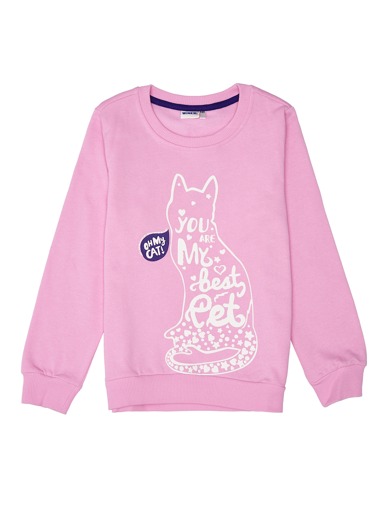Dívčí mikina Best Pet - růžová 140