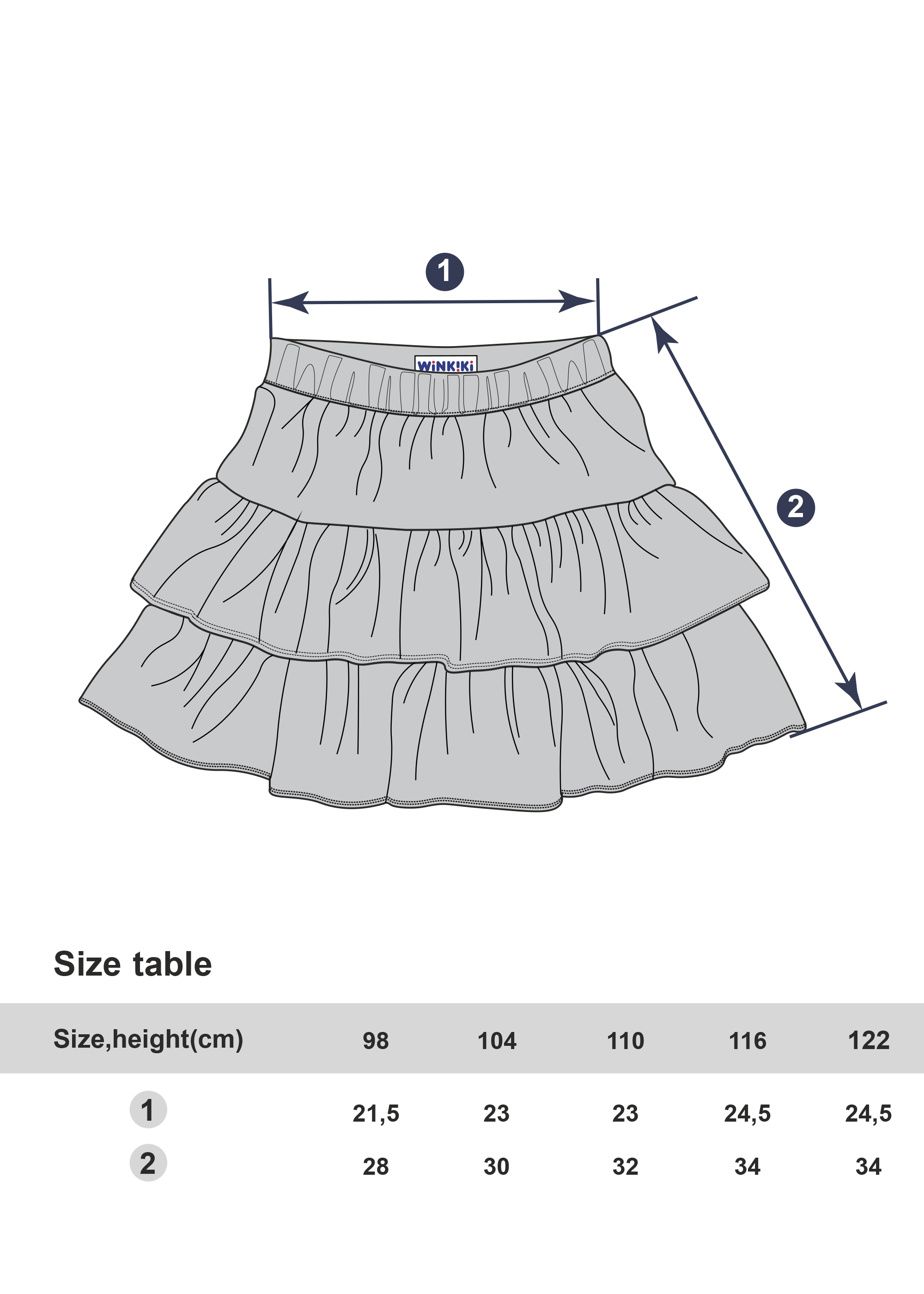 Dívčí sukně Mexico - pruhy 110