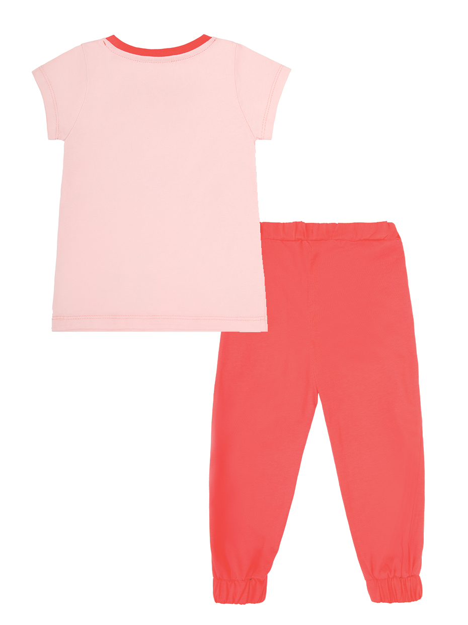 Dívčí pyžamo Lama - světle-růžová/korálová 116