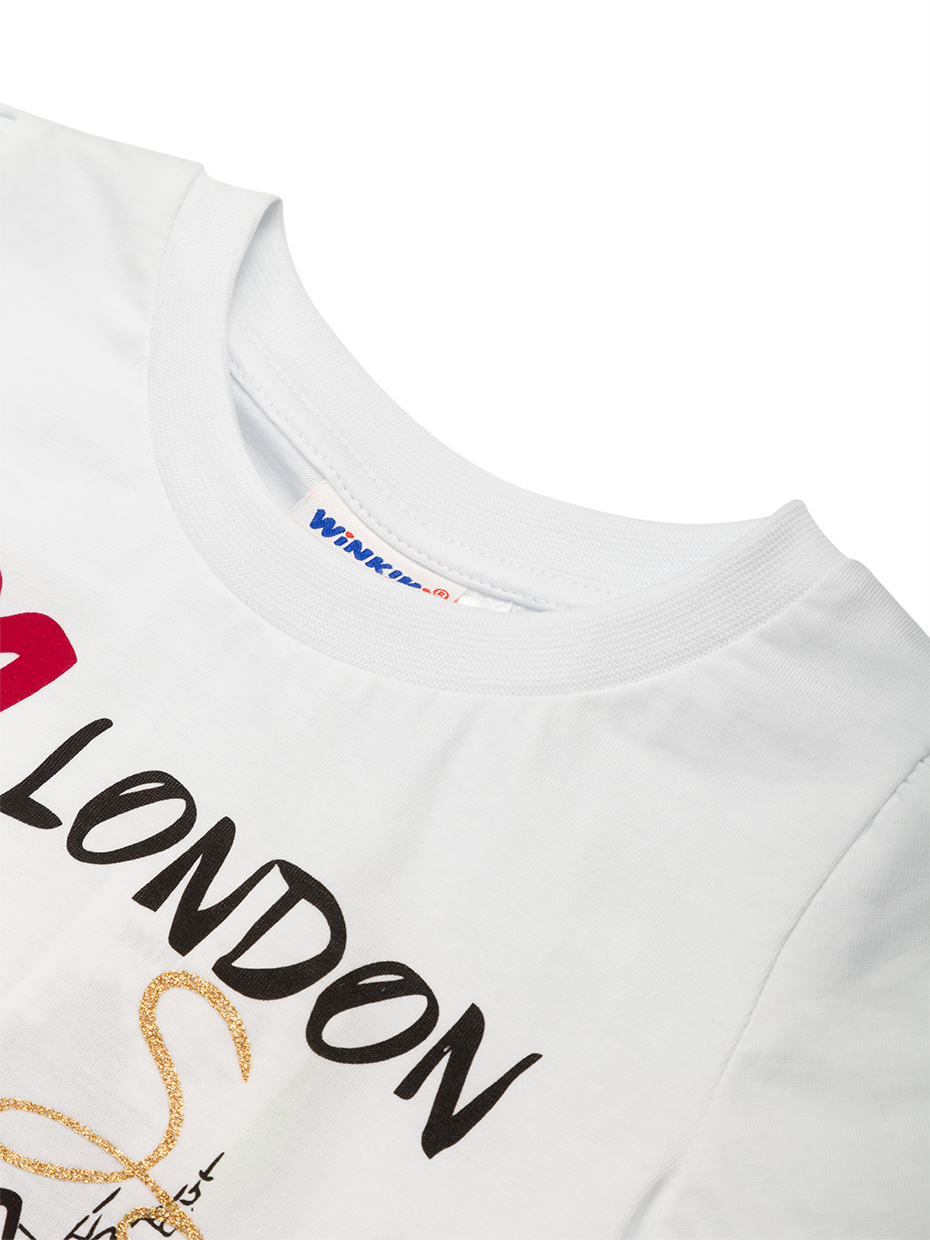 Dívčí tričko London - bílá 104