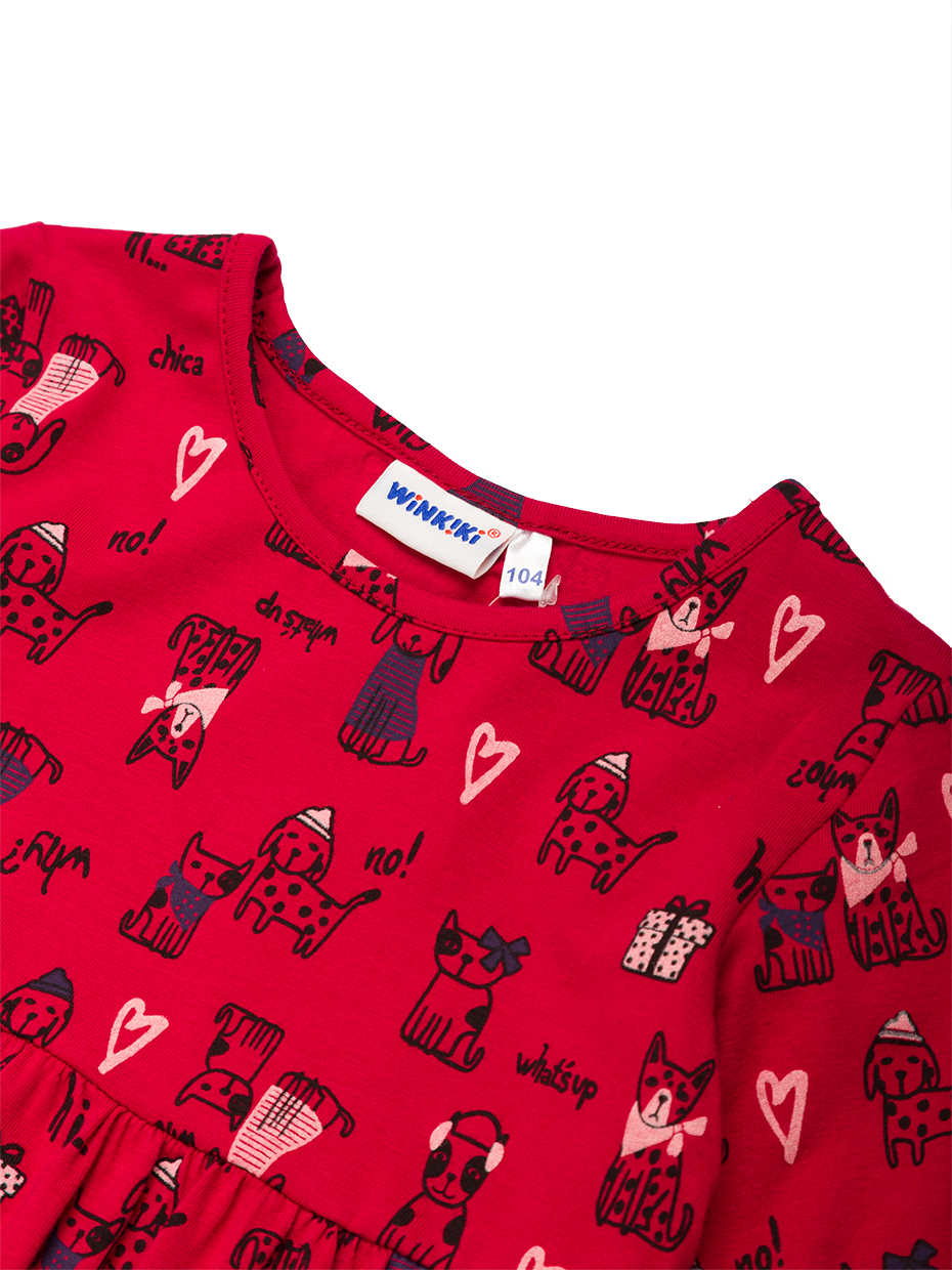 Dívčí šaty Animals - šedý melanž 116