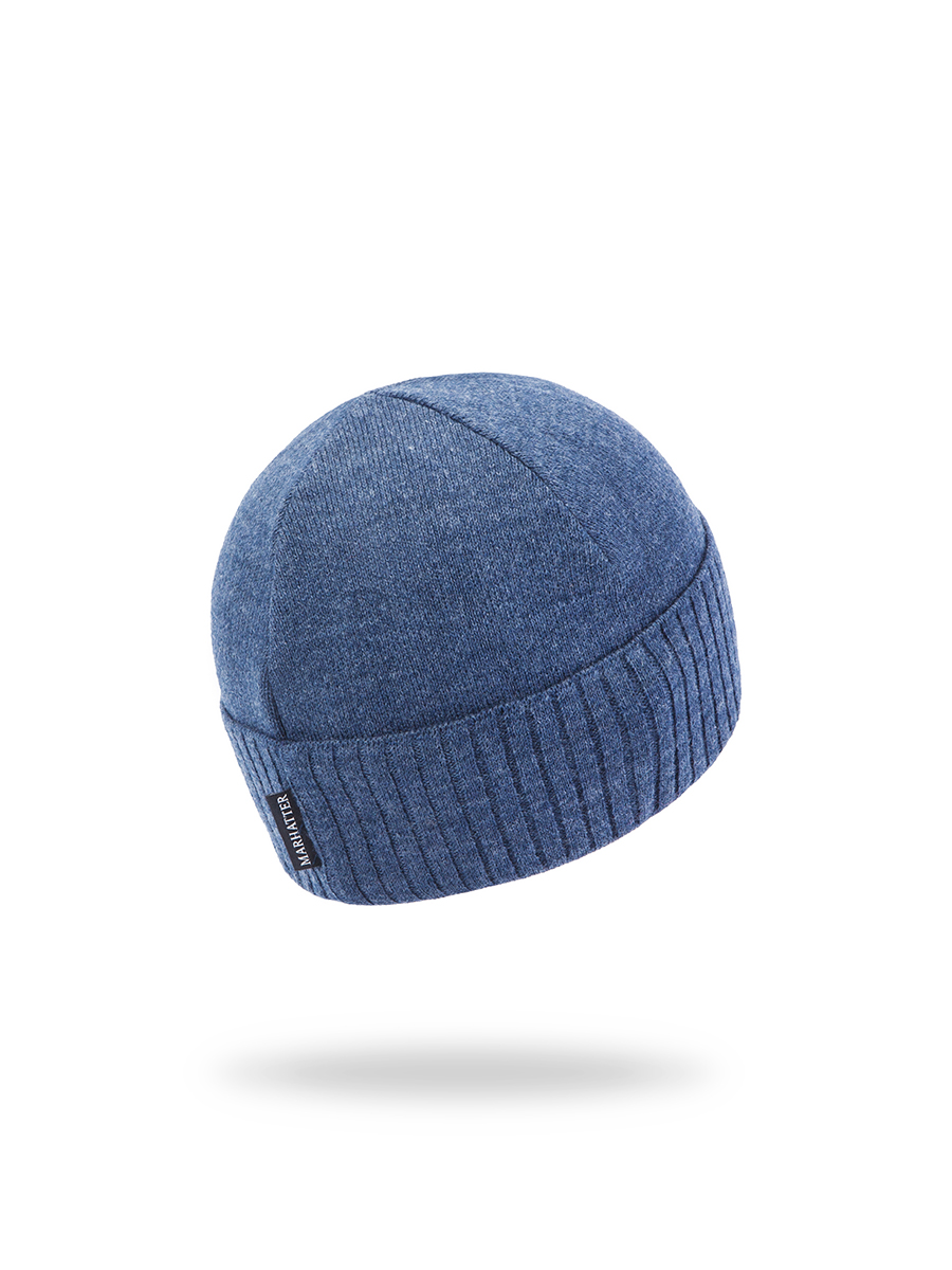 Pánská pletená čepice - 2903 - džínová