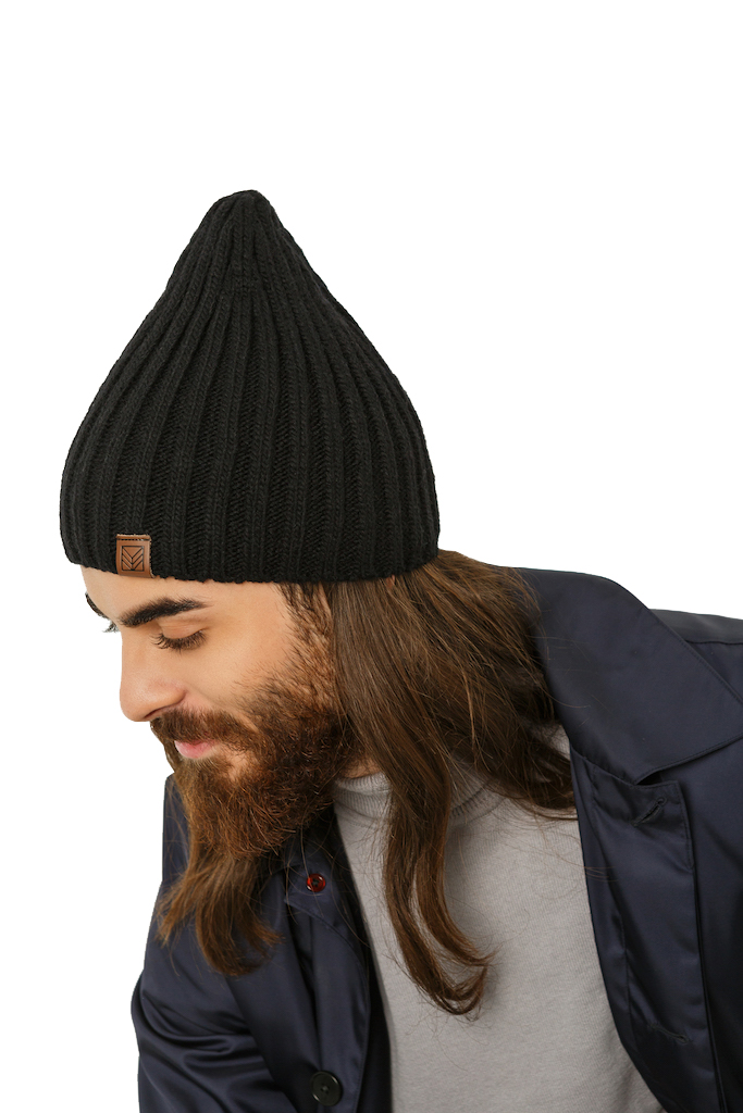 Pánská pletená čepice - 1298 - černá