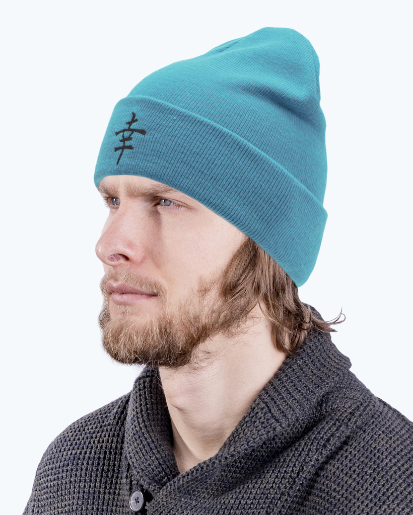 Pánská pletená čepice - 1685 - světle modrá