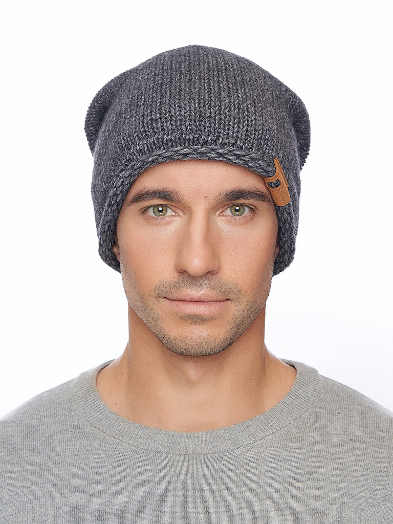 Pánská pletená čepice - 7808 - šedá