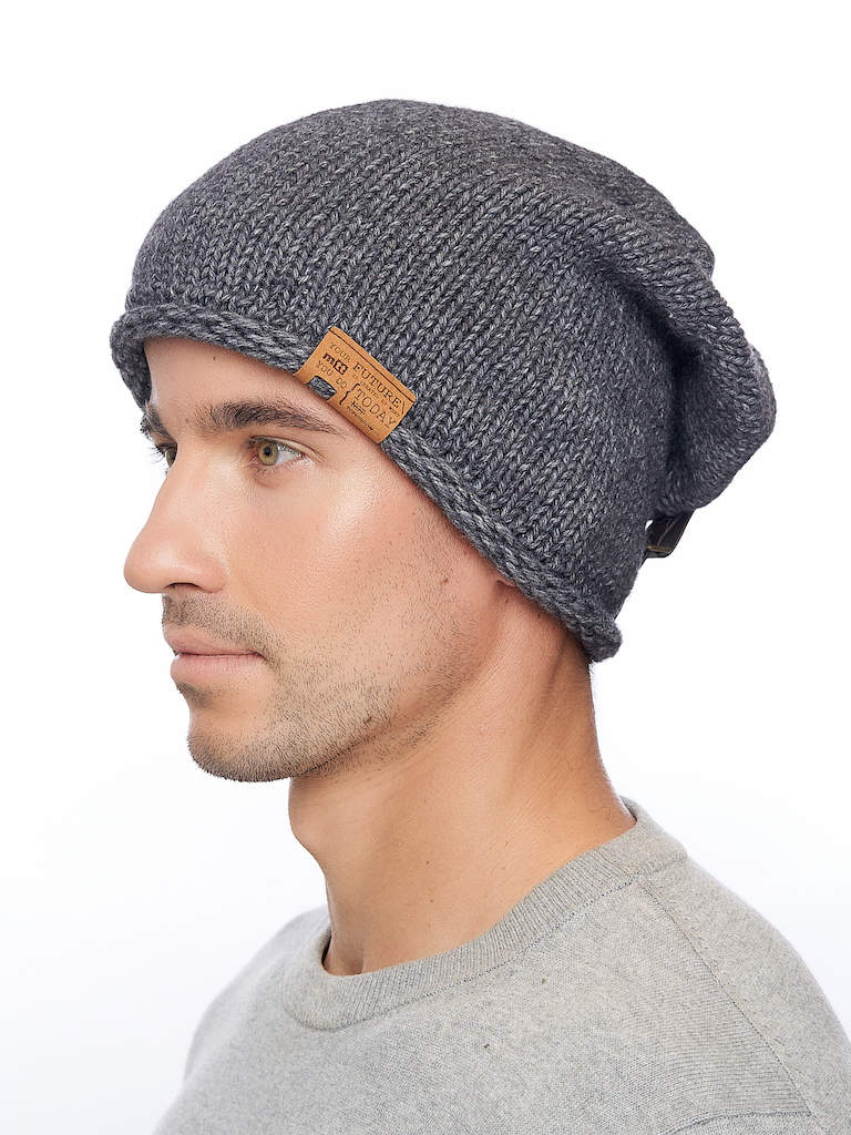 Pánská pletená čepice - 7808 - šedá