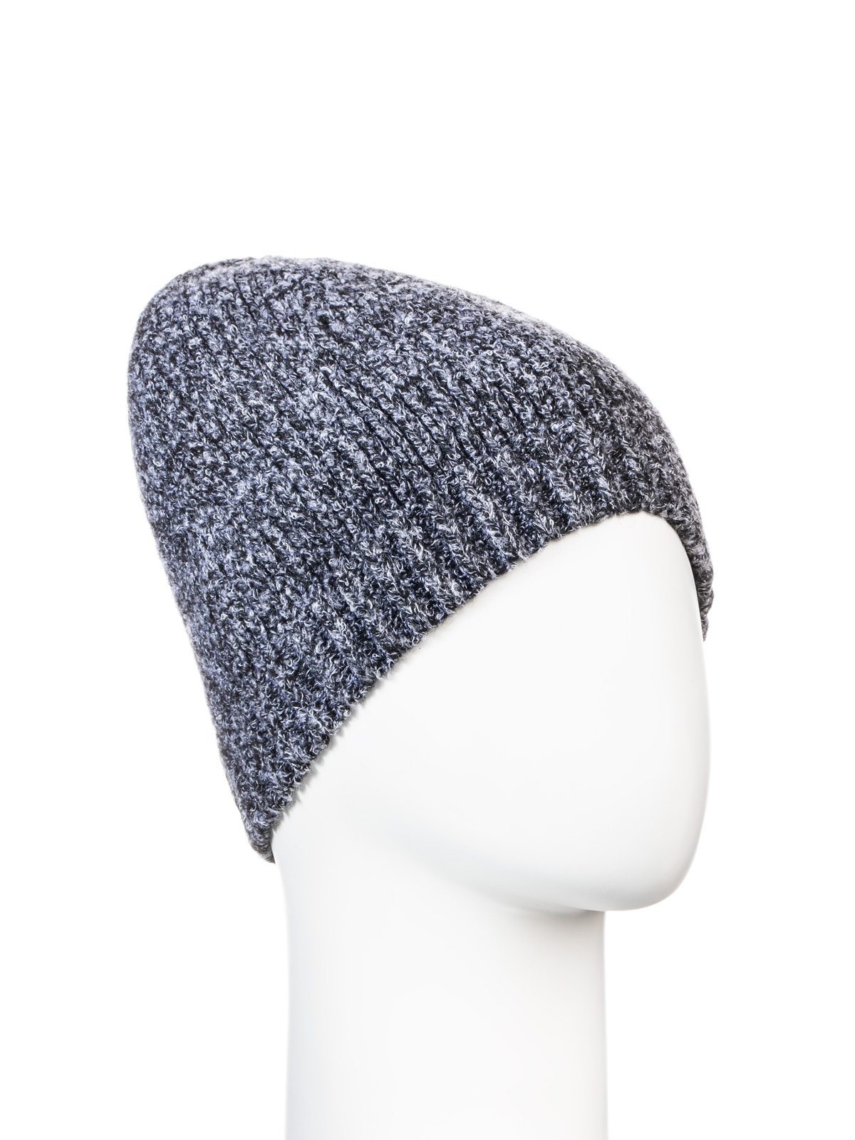 Pánská pletená čepice - 8963 - černo-šedá